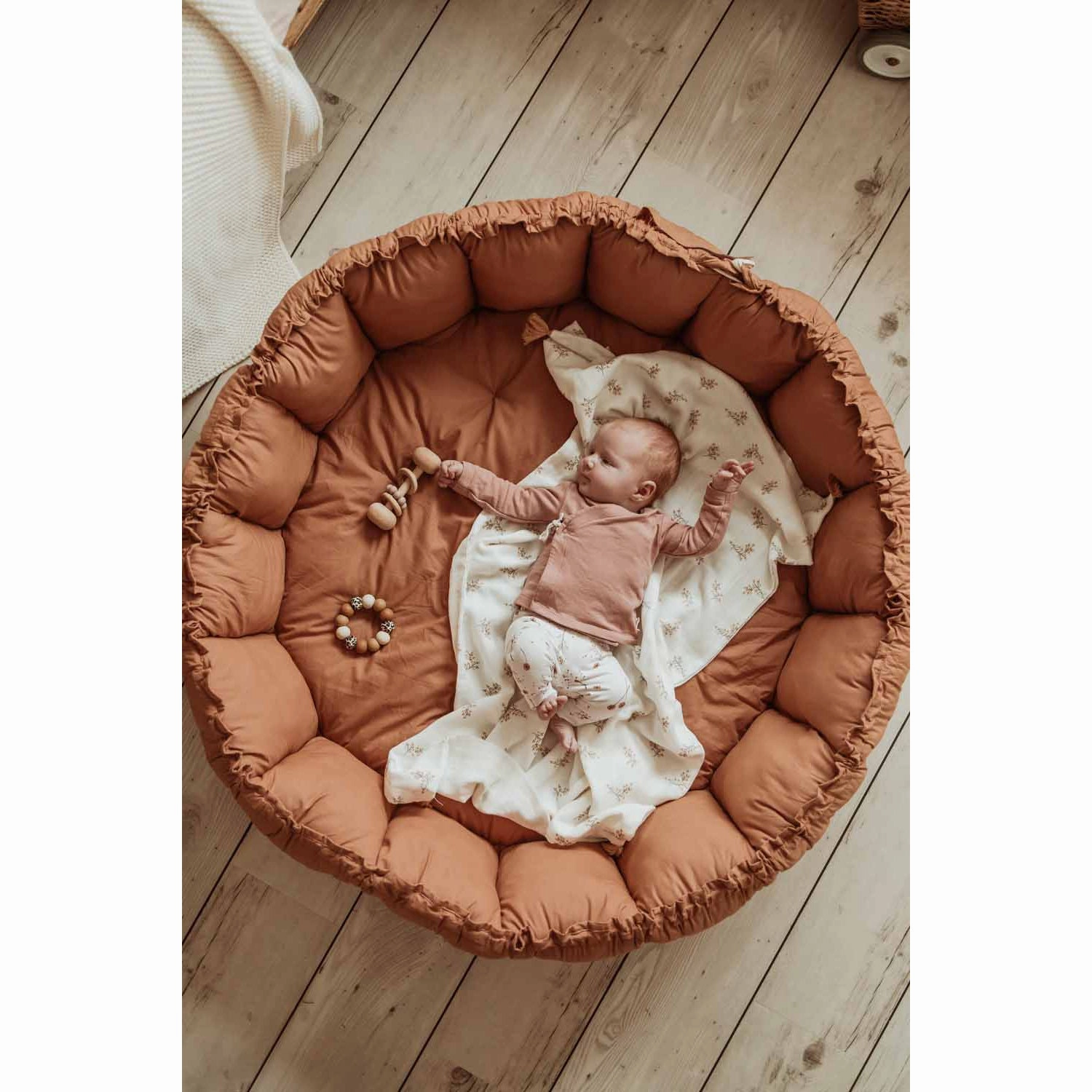 Play&Go Bloom Organic Baby Mat - Tawny Brown - 130cm