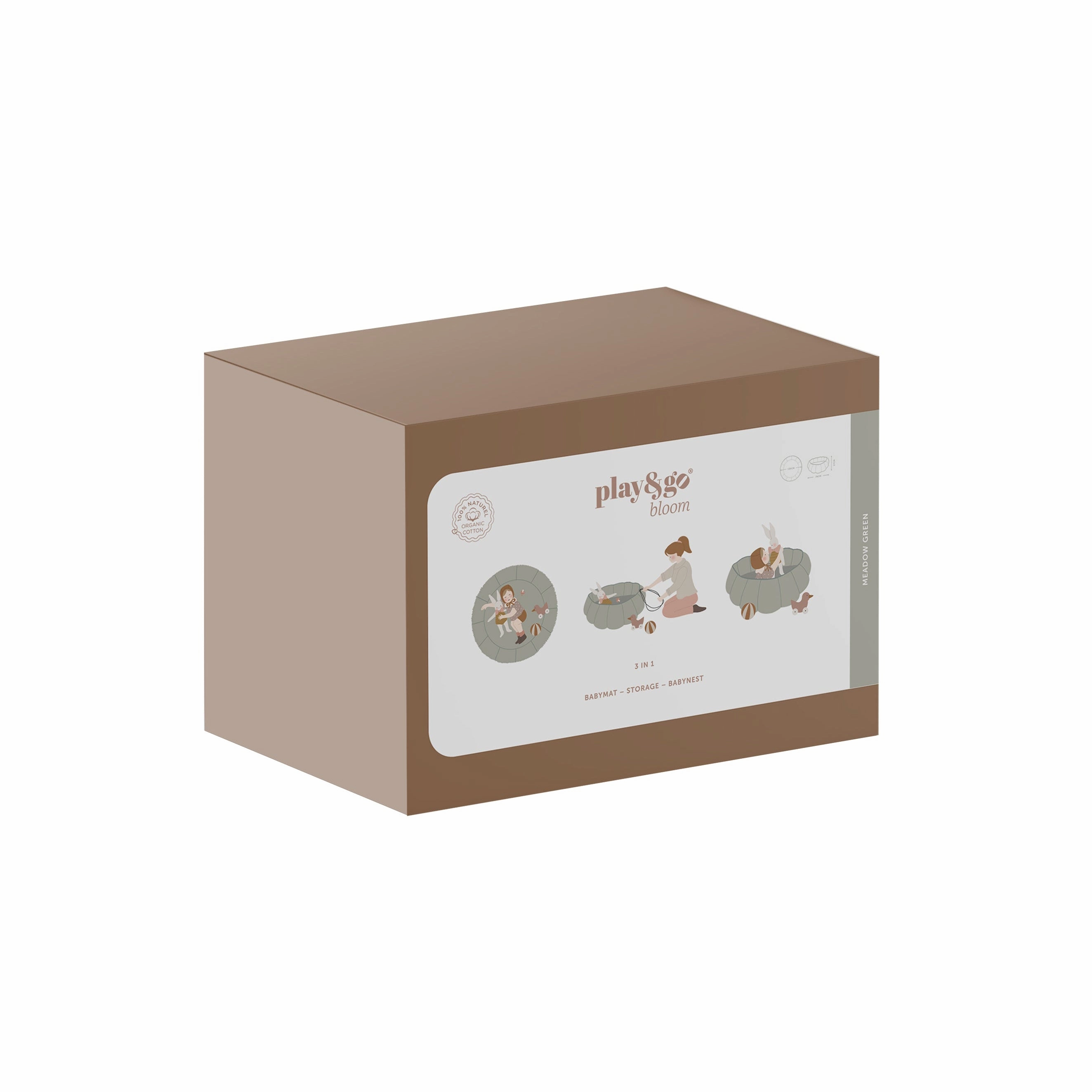 Play&Go Bloom Organic Baby Mat - Tawny Brown - 130cm