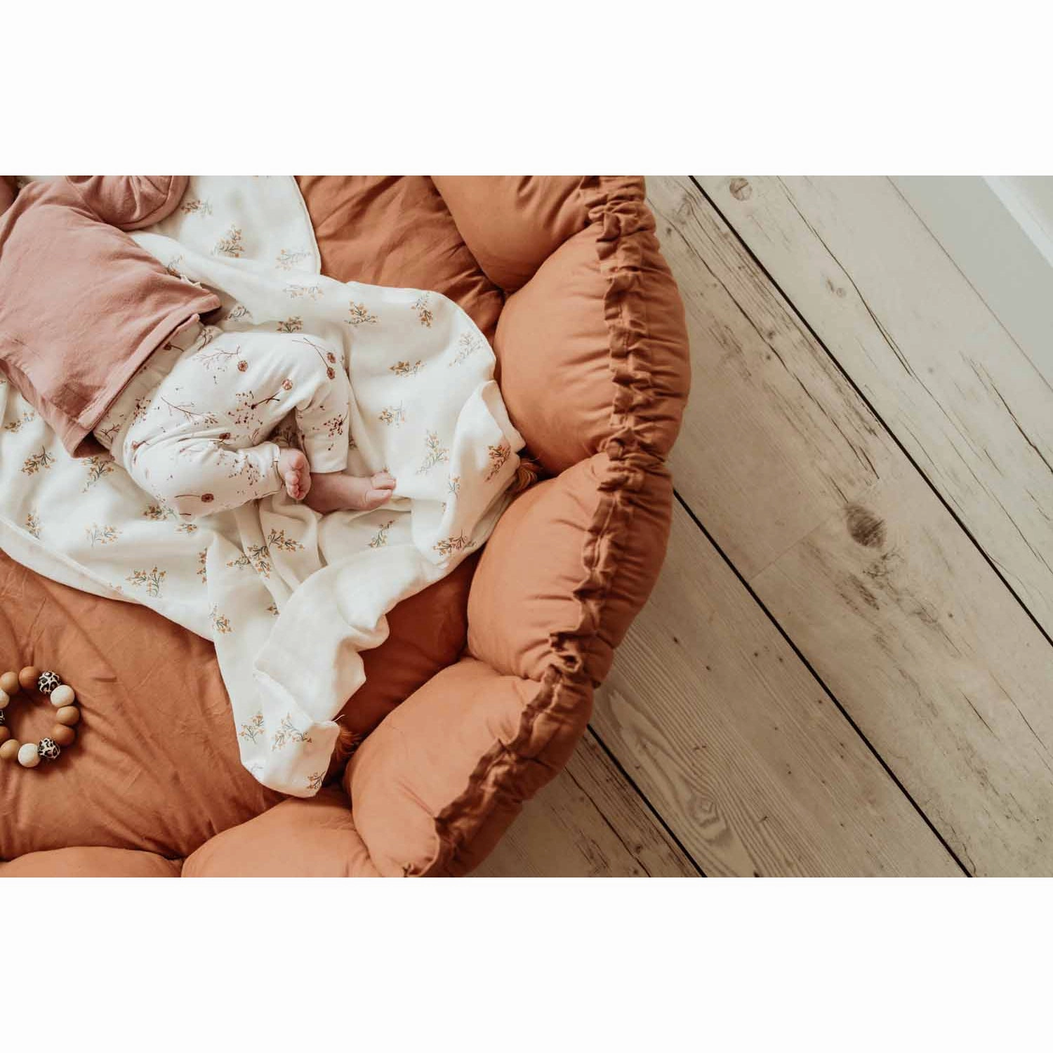 Play&Go Bloom Organic Baby Mat - Tawny Brown - 130cm