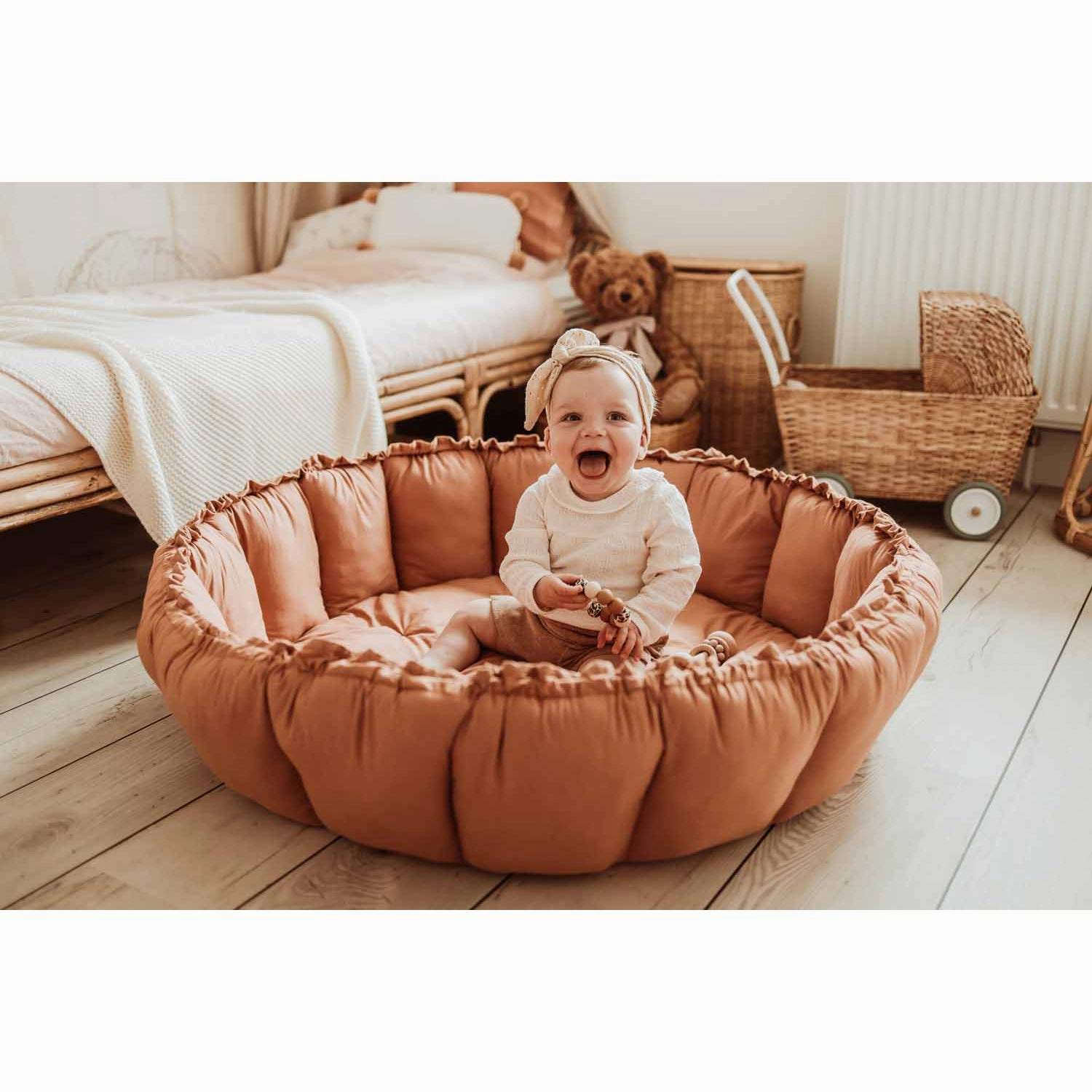 Play&Go Bloom Organic Baby Mat - Tawny Brown - 130cm