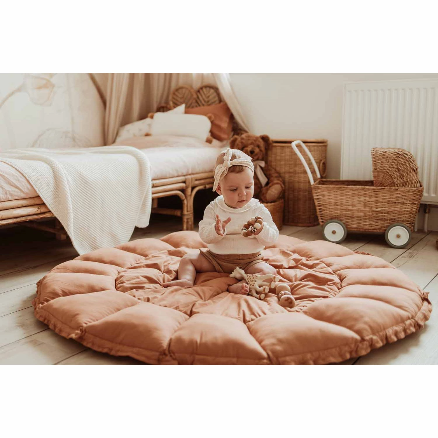 Play&Go Bloom Organic Baby Mat - Tawny Brown - 130cm