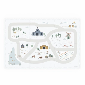 Play&Go EEVAA 3-in-1 Reversible Puzzle Playmat - Farm - 120x180cm