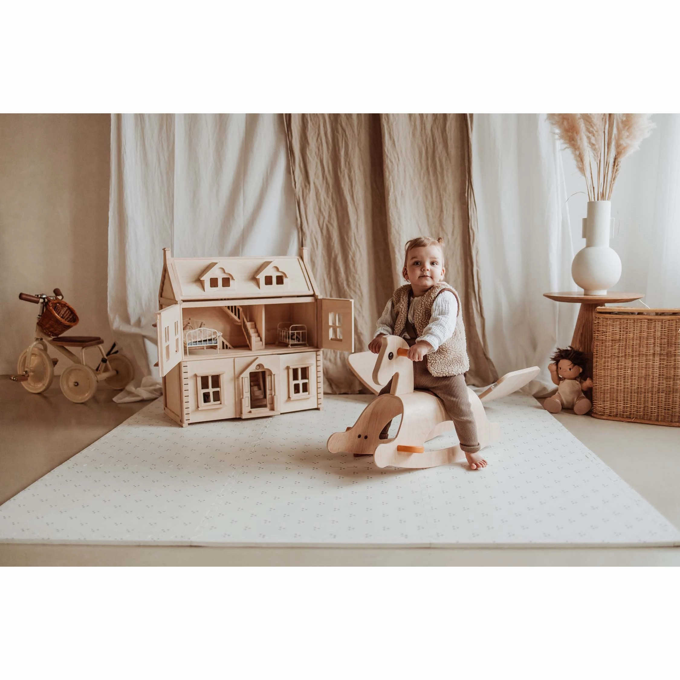 Play&Go EEVAA 3-in-1 Reversible Puzzle Playmat - Numbers - 180x180cm