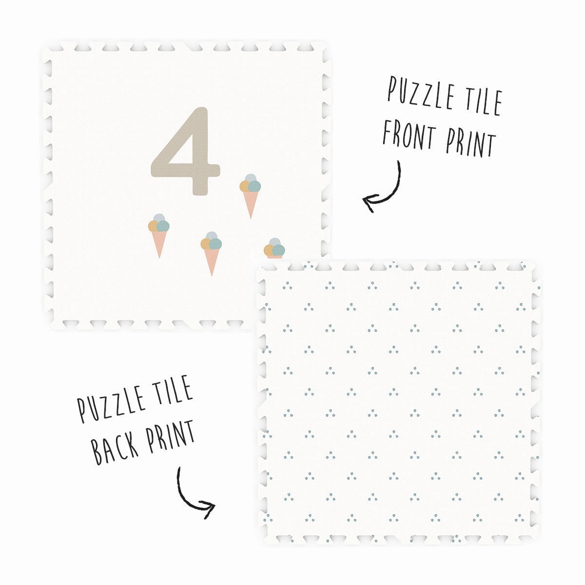 Play&Go EEVAA 3-in-1 Reversible Puzzle Playmat - Numbers - 180x180cm