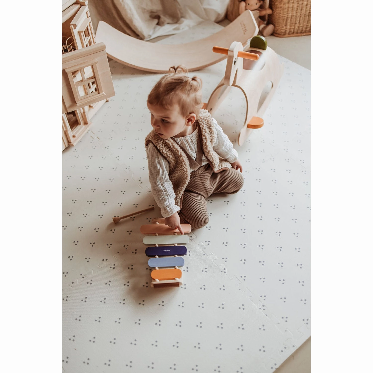 Play&Go EEVAA 3-in-1 Reversible Puzzle Playmat - Numbers - 180x180cm