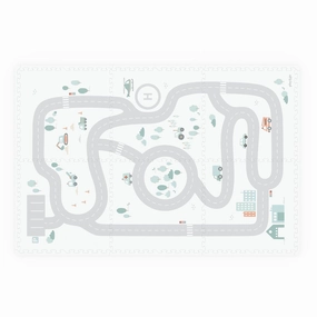 Play&Go EEVAA 3-in-1 Reversible Puzzle Playmat - Road Map - 120x180cm