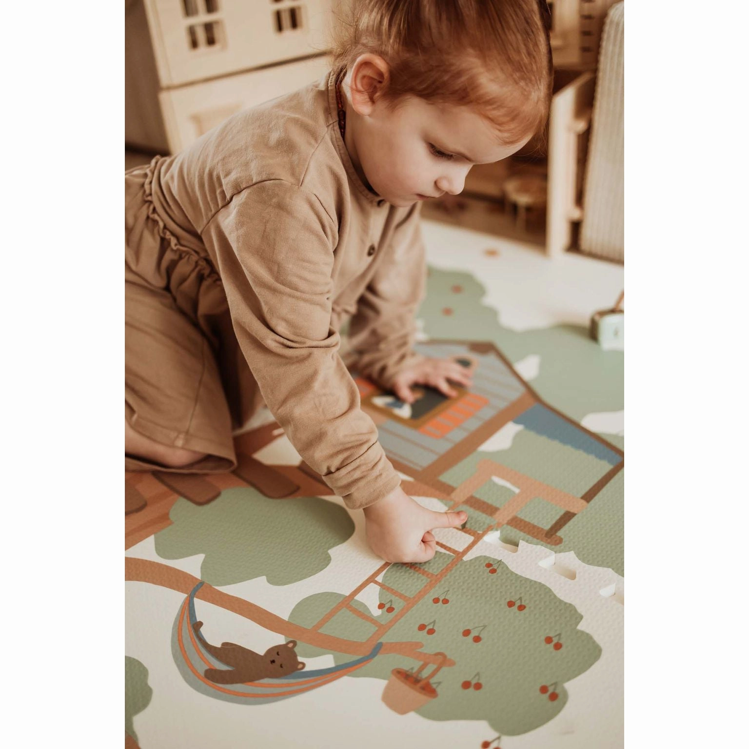 Play&Go EEVAA 3-in-1 Reversible Puzzle Playmat - Tree House - 120x180cm