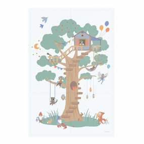 Play&Go EEVAA 3-in-1 Reversible Puzzle Playmat - Tree House - 120x180cm