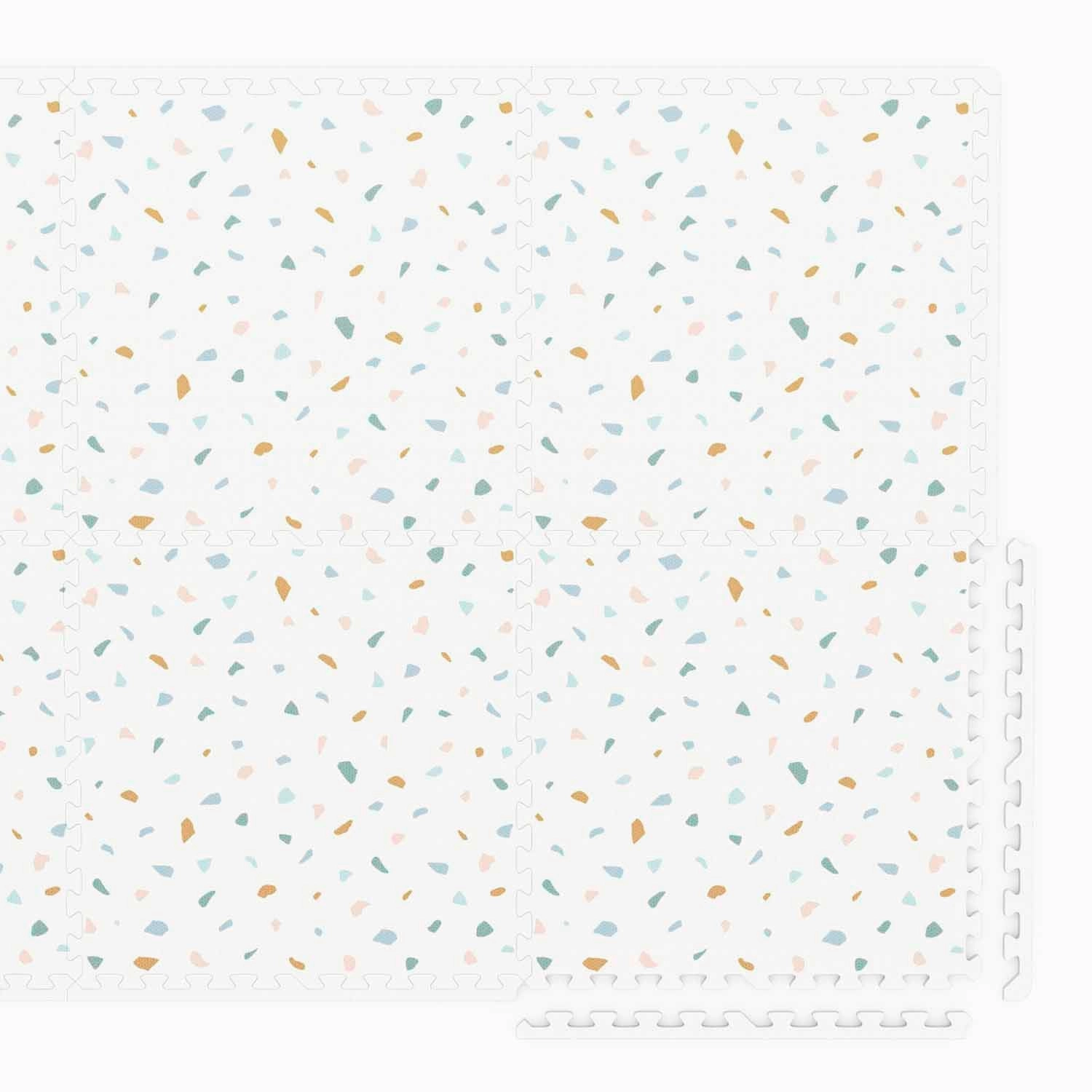 Play&Go EEVAA 3-in-1 Reversible Puzzle Playmat - Village/Terrazzo - 120x180cm
