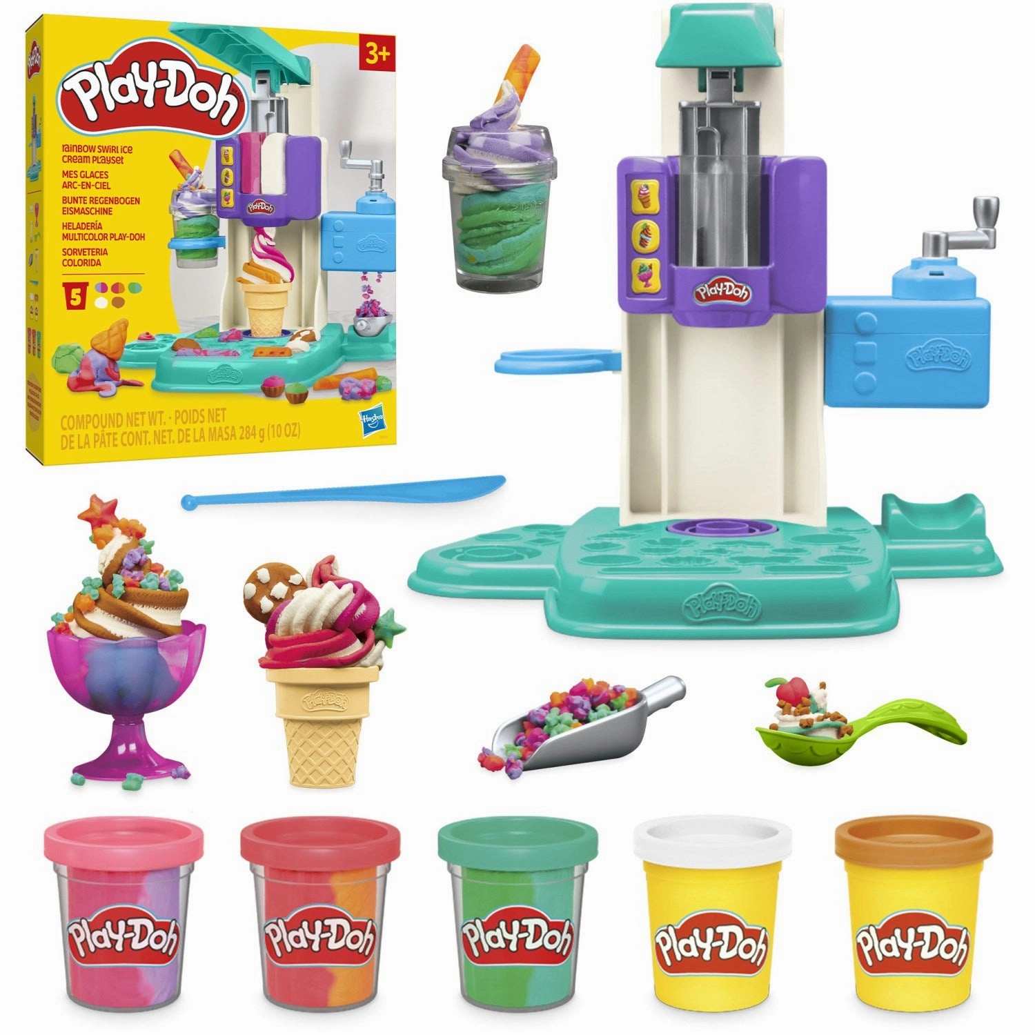 Play-Doh Rainbow Swirl Ice Cream Playset