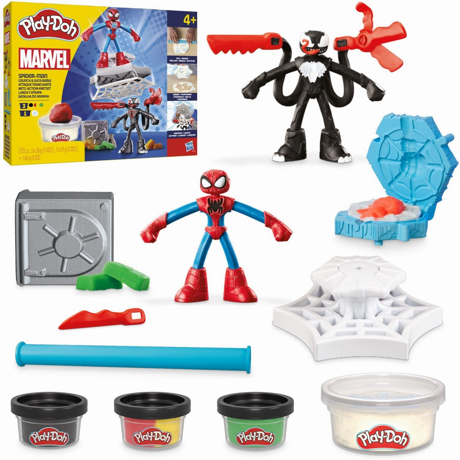 Play-Doh Spiderman Launch And Slice Battle