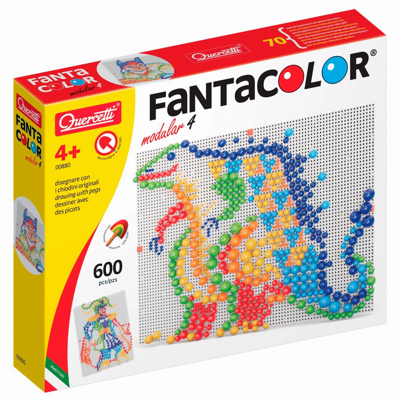 Quercetti FantaColor Modular 4 pin mosaic 600 pieces