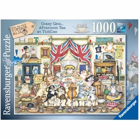 Ravensburger Toys 1000 pc Puzzle - Crazy Cats Afternoon Tea at Tiddles