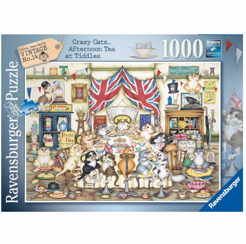 Ravensburger Toys 1000 pc Puzzle - Crazy Cats Afternoon Tea at Tiddles