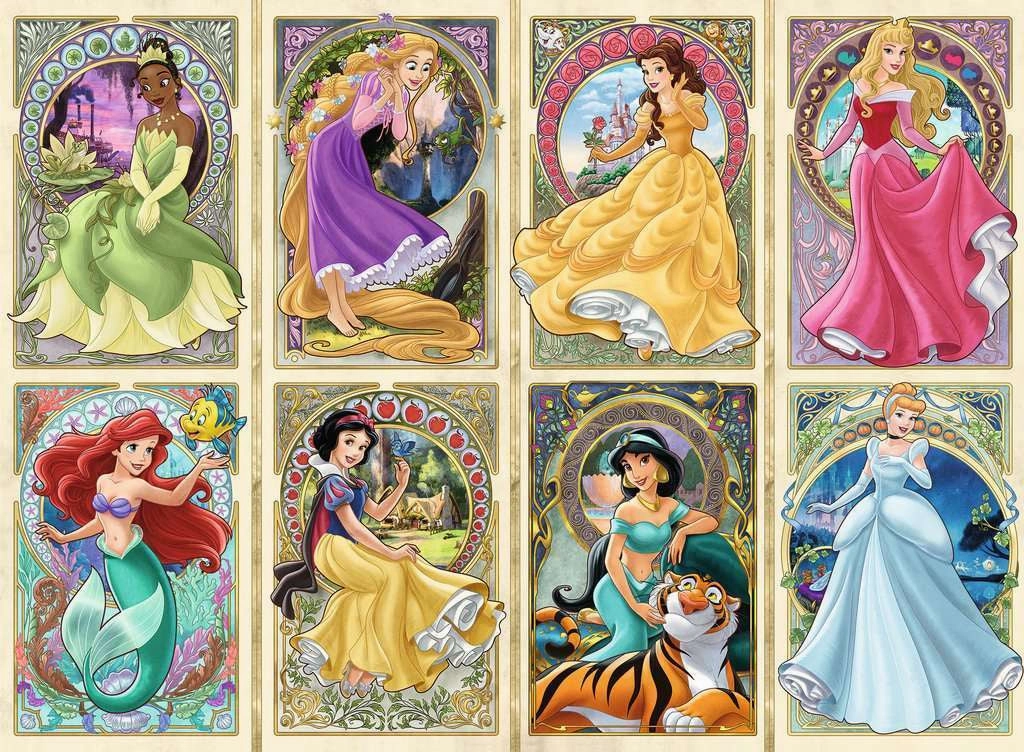 Ravensburger Toys 1000 pc Puzzle - Disney Art Nouveau Princesses