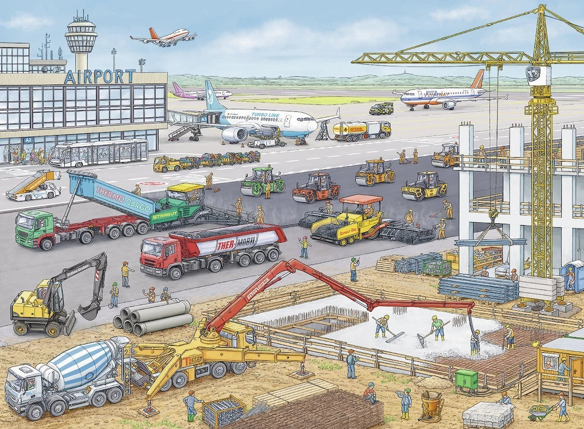 Ravensburger Toys 100 pc Puzzle - Construction at the Airport