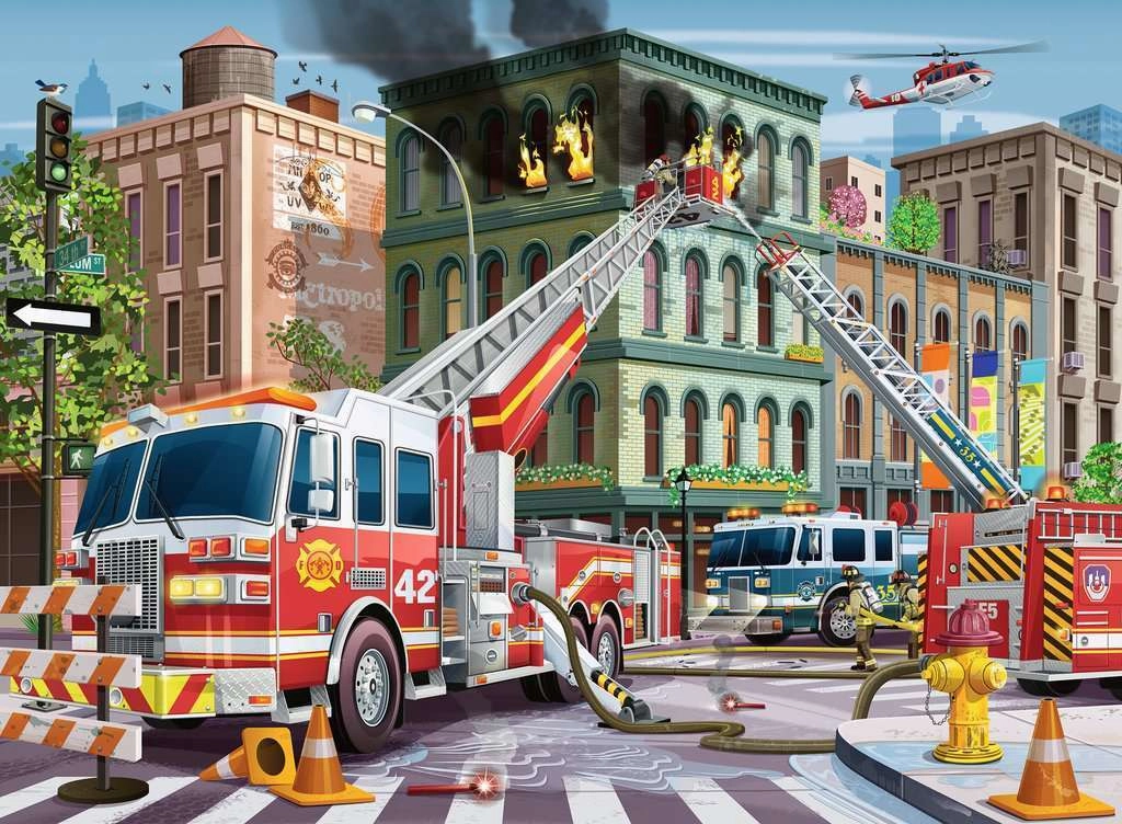 Ravensburger Toys 100 pc Puzzle - Fire Truck Rescue