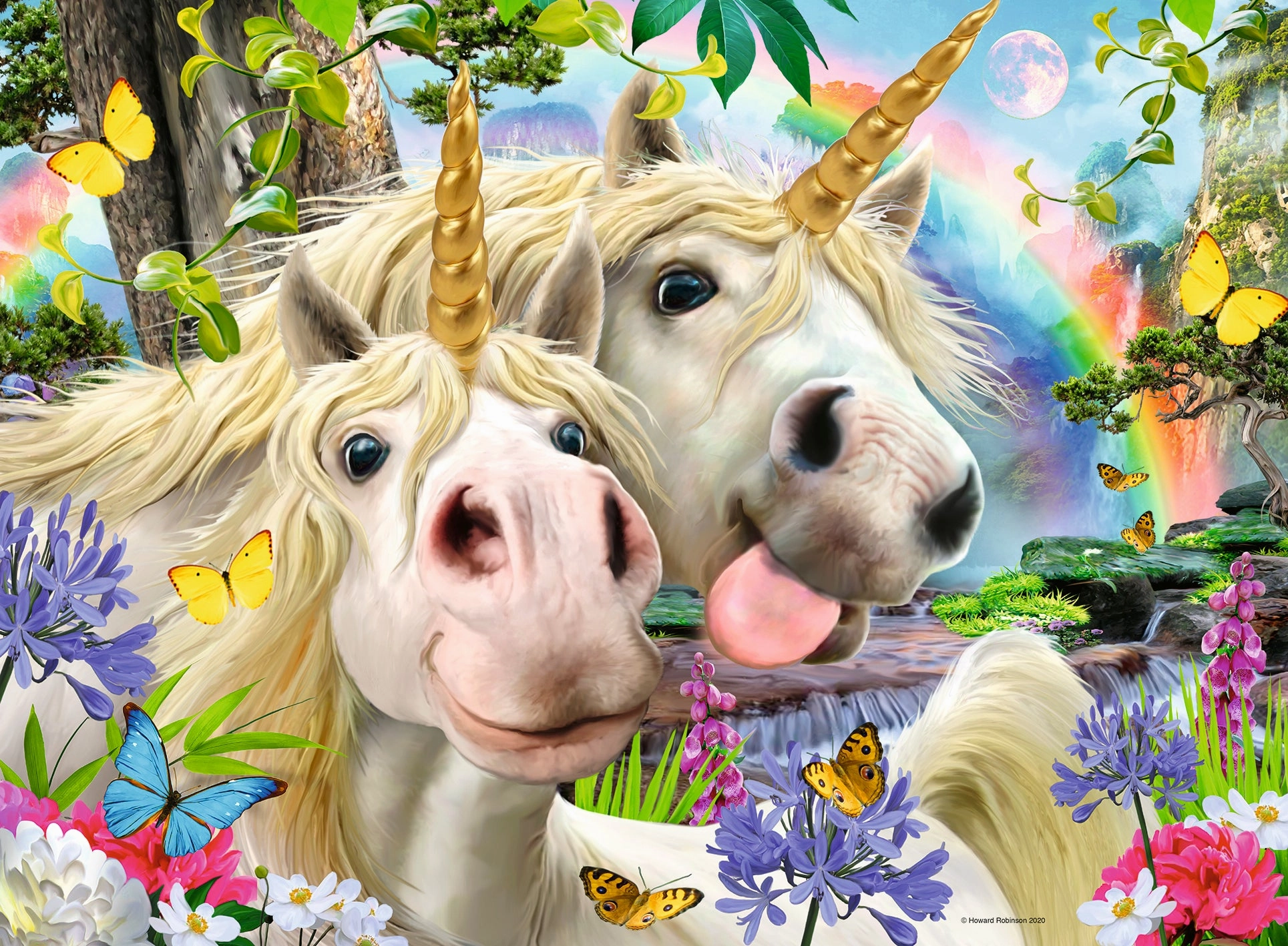 Ravensburger Toys 100 pc Puzzle - Horse Selfies Don't Worry be Happy