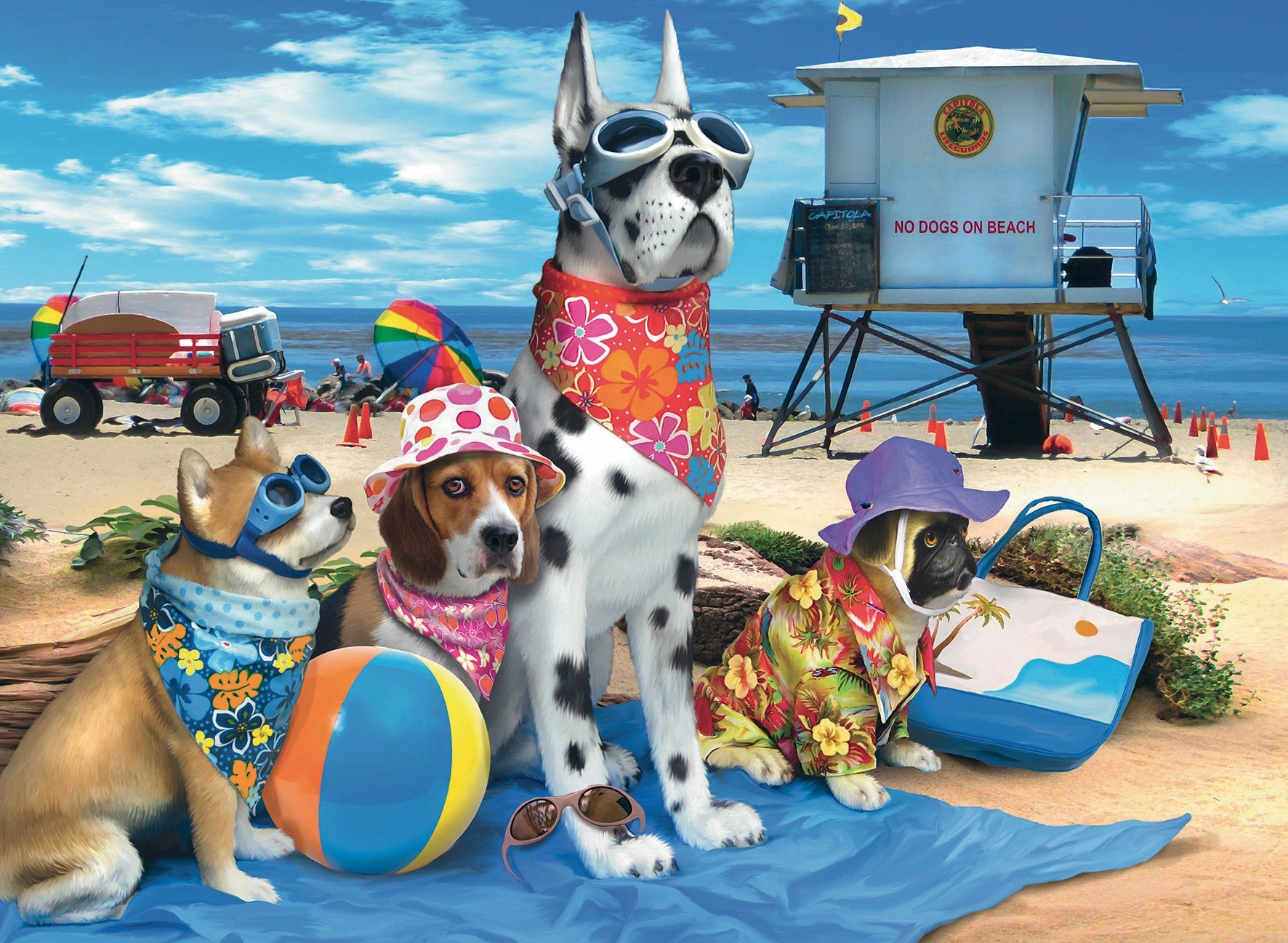Ravensburger Toys 100 pc Puzzle - No Dogs on the Beach
