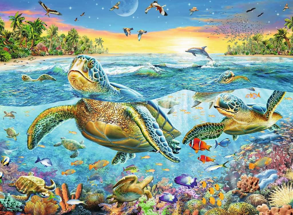 Ravensburger Toys 100 pc Puzzle - Swim with the Turtles