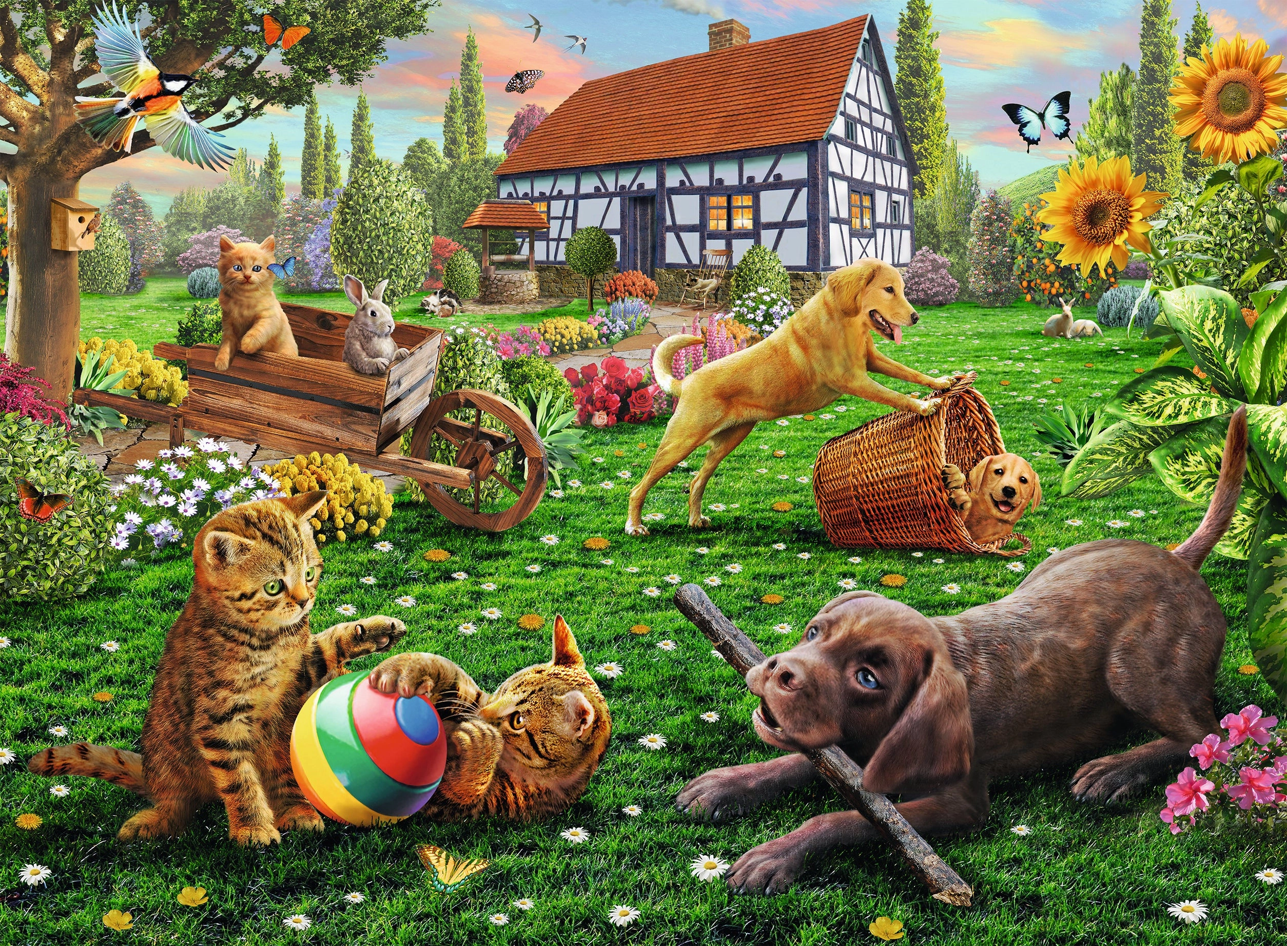 Ravensburger Toys 200 pc Puzzle - Playing in the Yard