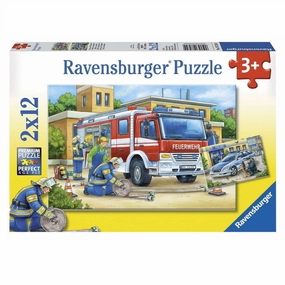Ravensburger Toys 2 x 12 pc Puzzle - Police and Firefighters