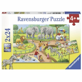 Ravensburger Toys 2 x 24 pc Puzzle - A Day at the Zoo
