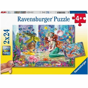 Ravensburger Toys 2 x 24 pc Puzzle - Mermaid Tea Party