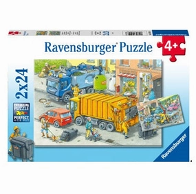 Ravensburger Toys 2 x 24 pc Puzzle - Working Trucks