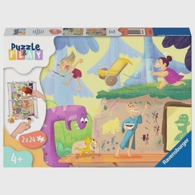 Ravensburger Toys 2 x 24 pc Puzzle & Play - Prehistoric People