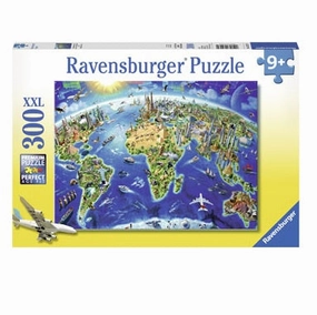 Ravensburger Toys 300 pc Puzzle - World Landmarks Map