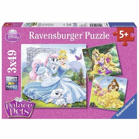 Ravensburger Toys 3 x49 pc Puzzle - Disney Palace Pets Belle, Cinderella and Rapunzel
