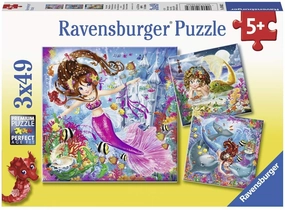 Ravensburger Toys 3 x 49 pc Puzzle - Charming Mermaids
