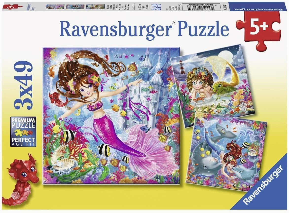 Ravensburger Toys 3 x 49 pc Puzzle - Charming Mermaids