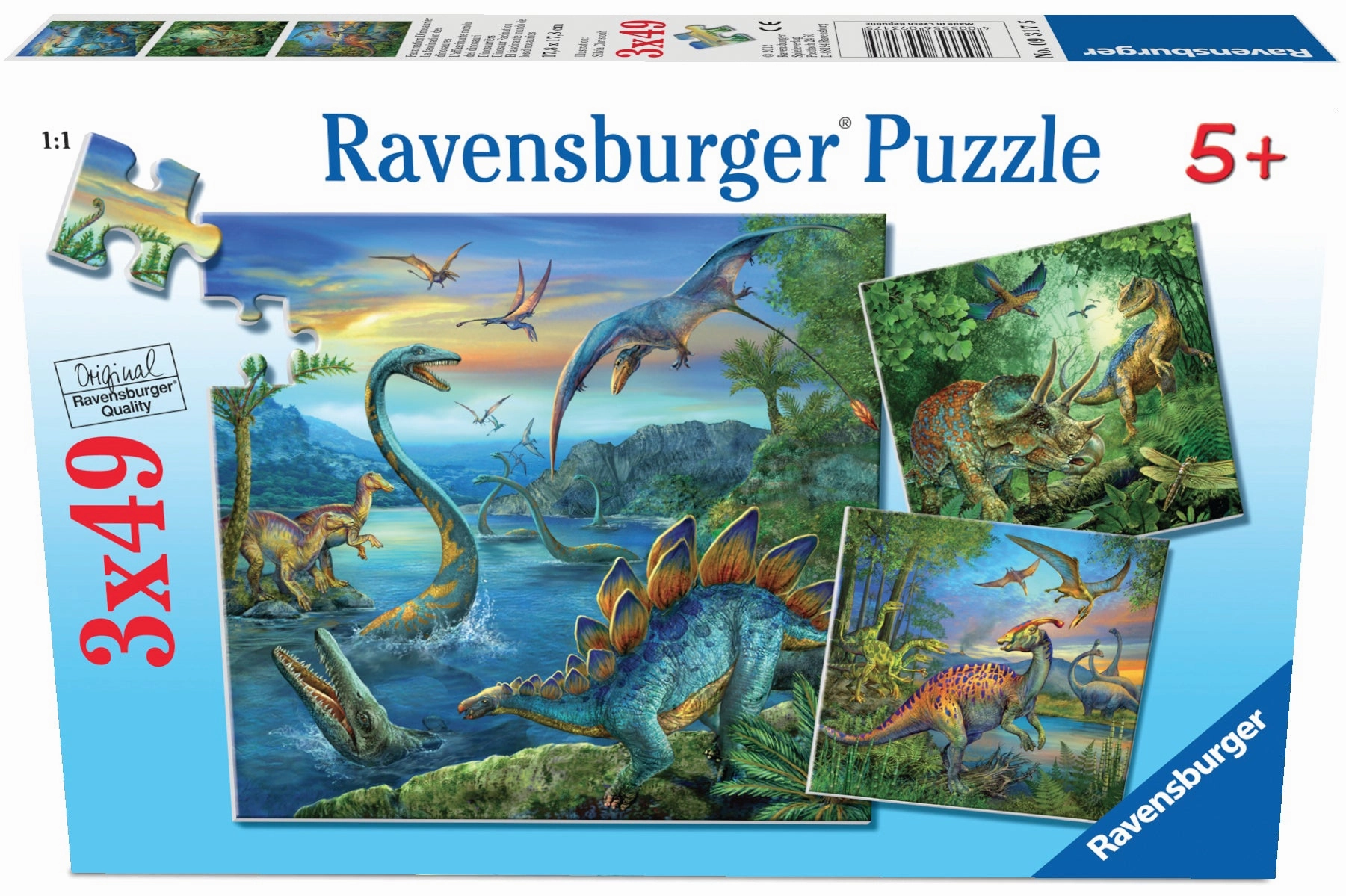 Ravensburger Toys 3 x 49 pc Puzzle - Dinosaur Fascination