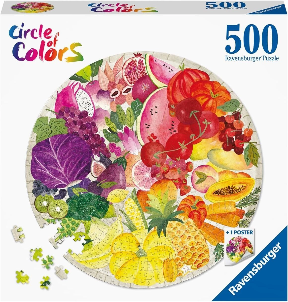 Ravensburger Toys 500pc Puzzle - Circle Of Colors - Fruits/Veg
