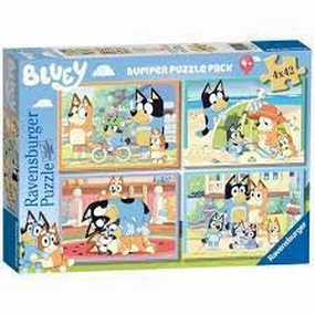 Ravensburger Toys Bluey gotta be done! 4 x 42 piece Puzzles
