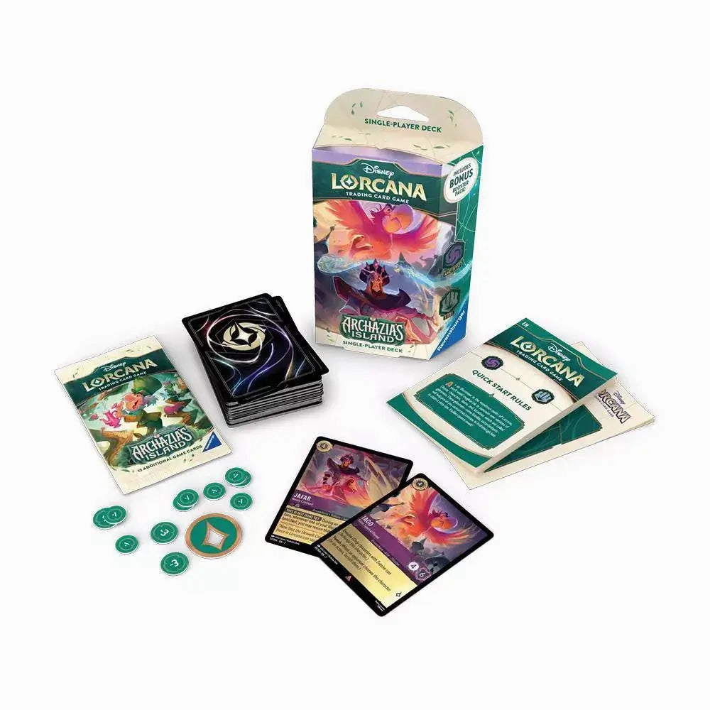 Ravensburger Toys Disney Lorcana TCG Archazia's Island Single-Player Deck (Amethyst & Steel Iago & Jafar