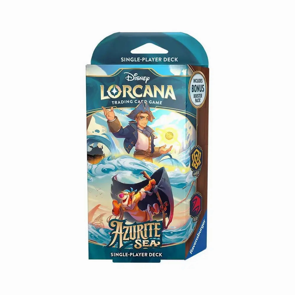 Ravensburger Toys Disney Lorcana TCG Azurite Sea Single-Player Deck (Jim Hawkings and Tigger)