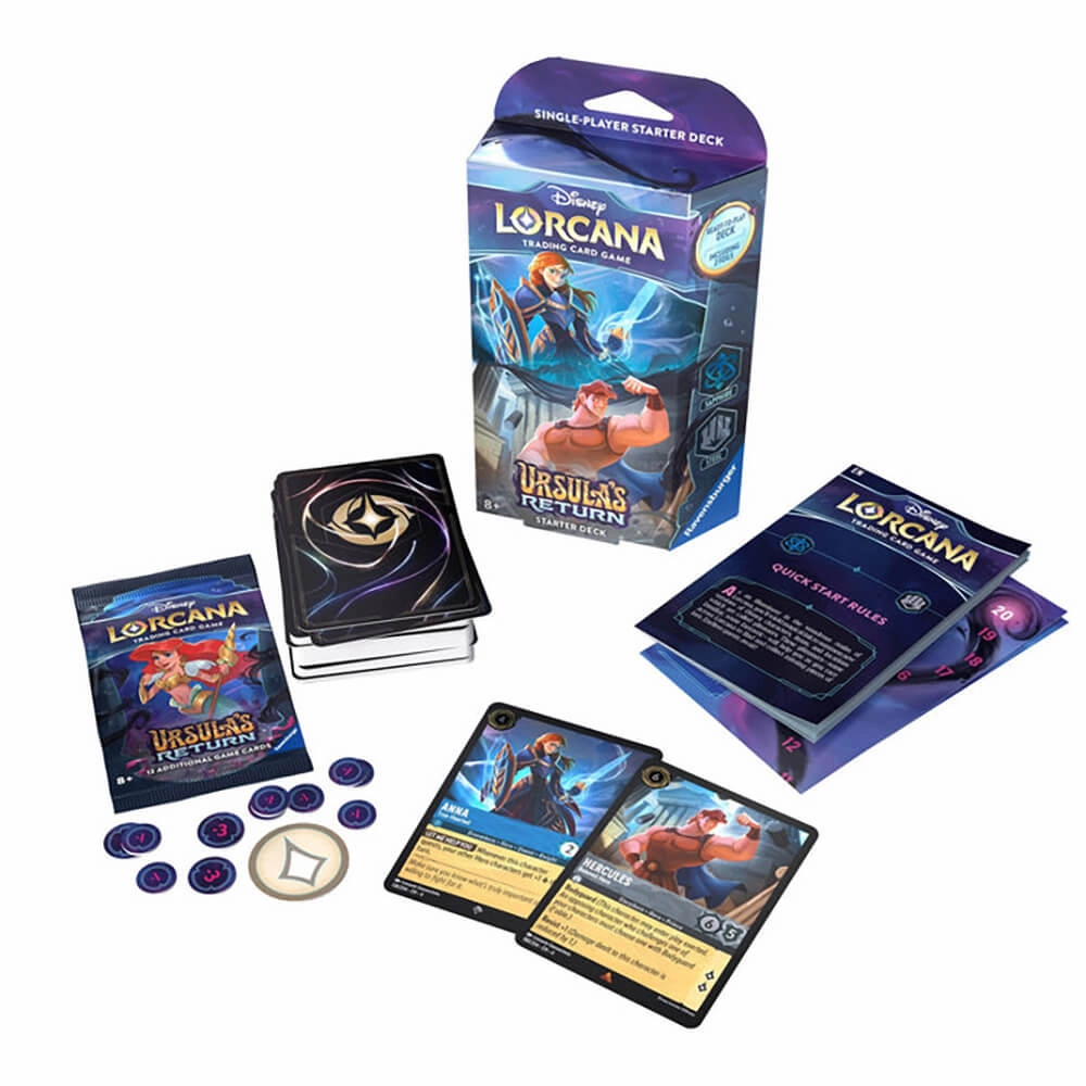 Ravensburger Toys Disney Lorcana TCG Ursula's Return Stand Together Starter Deck (Anna and Hercules)