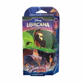 Ravensburger Toys Disney Lorcana Trading Card Game Shimmering Skies Starter Deck Scar and Kronk