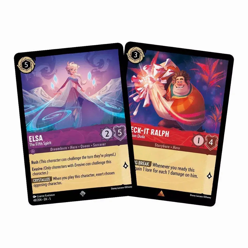Ravensburger Toys Disney Lorcnana Trading Card Game Shimmering Skies Starter Deck Elsa and Ralph
