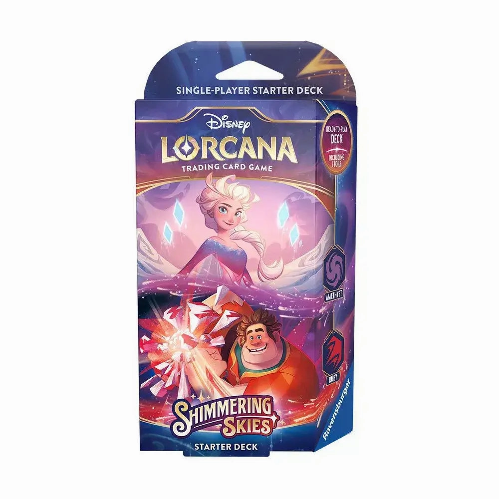 Ravensburger Toys Disney Lorcnana Trading Card Game Shimmering Skies Starter Deck Elsa and Ralph