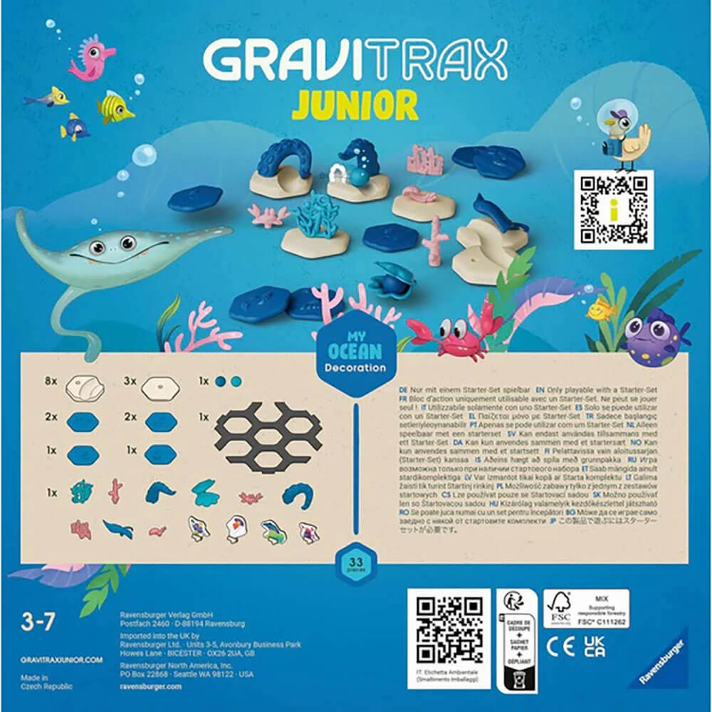 Ravensburger Toys GraviTrax JUNIOR My Ocean Decoration Set