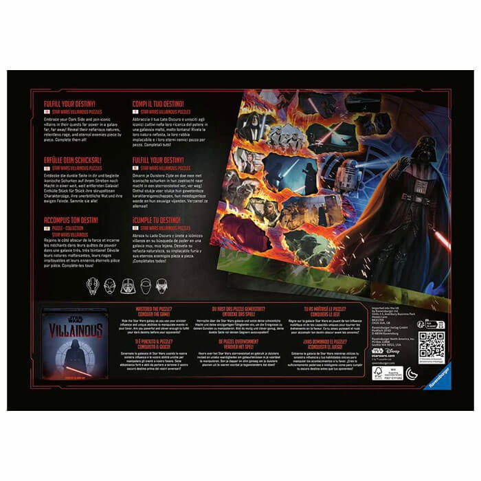 Ravensburger Toys Ravensburger Star Wars Villainous Darth Vader 1000 Piece Jigsaw Puzzle