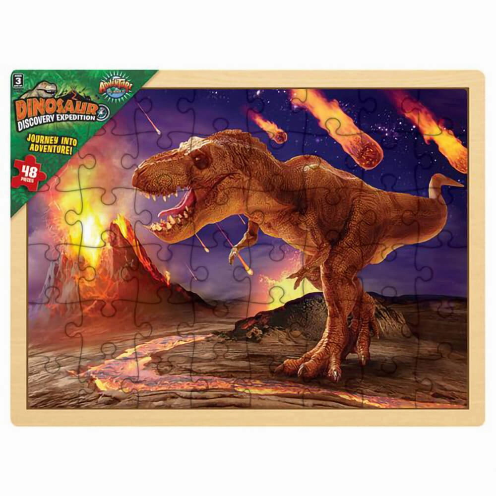 Rhode Island Novelty Toys Adventure Planet 48 Piece Dinosaur Jigsaw Puzzle