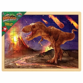 Rhode Island Novelty Toys Adventure Planet 48 Piece Dinosaur Jigsaw Puzzle