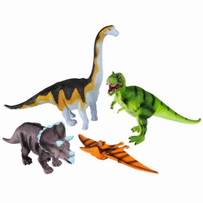 Rhode Island Novelty Toys Adventure Planet 4-Pack Dinosaur Playset