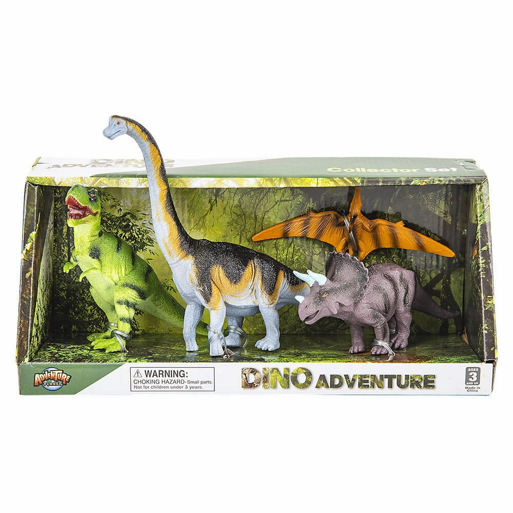Rhode Island Novelty Toys Adventure Planet 4-Pack Dinosaur Playset