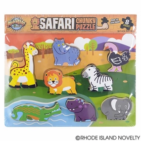 Rhode Island Novelty Toys Adventure Planet 8 Piece Chunky Safari Puzzle